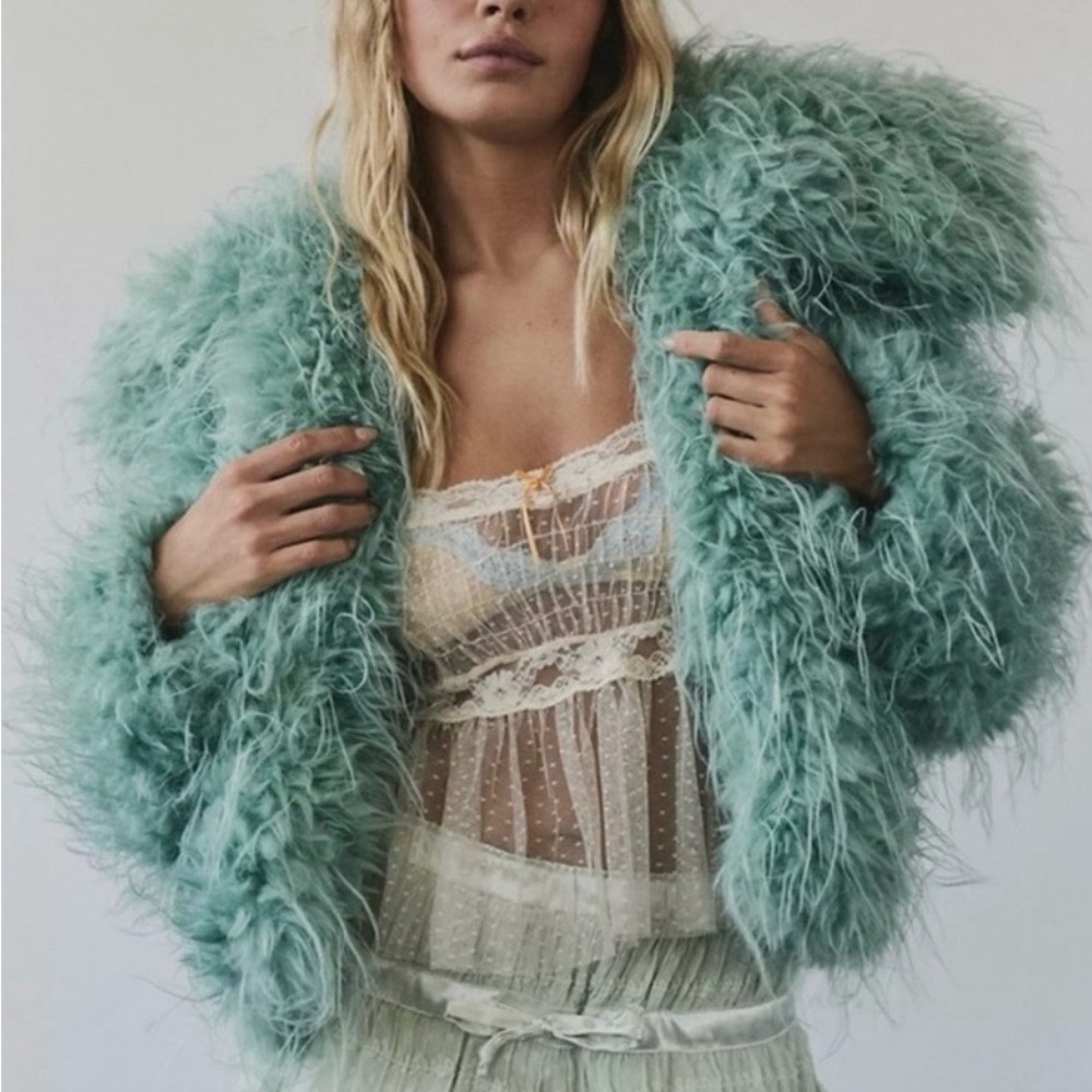 Free People Moonlight Faux Fur Cropped Coat